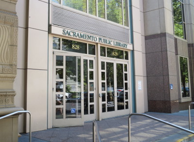 Front Doors of Sacramento Library